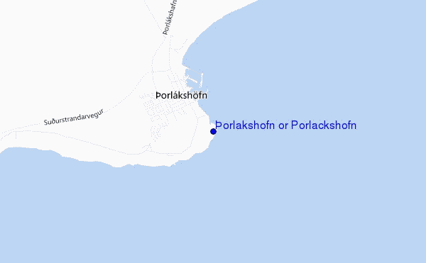 Þorlákshöfn or Porlackshofn location map