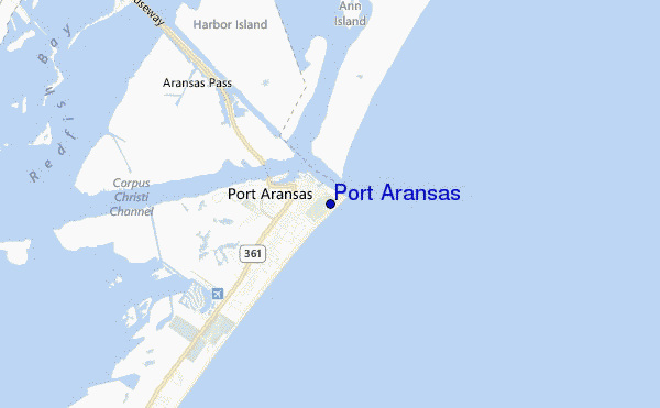 Port Aransas location map