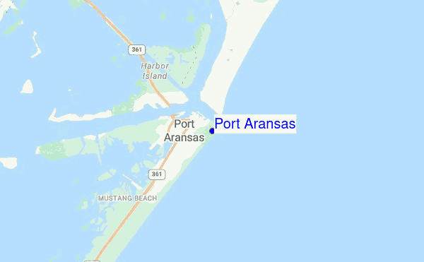 Port Aransas location map