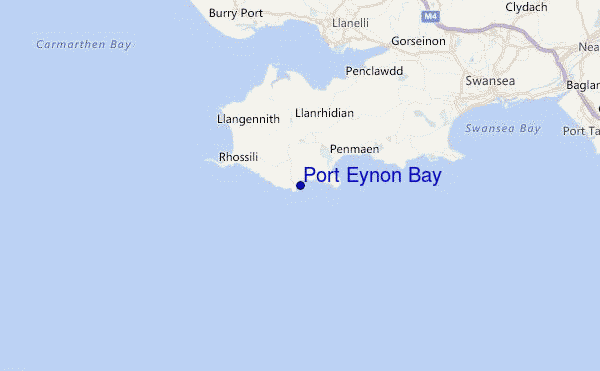 Port Eynon Bay Location Map
