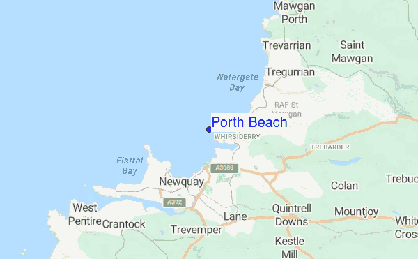 Porth Beach location map