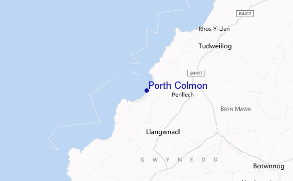 Porth Colmon location map
