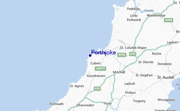 Porthjoke Location Map
