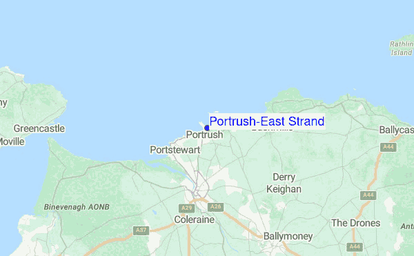 Portrush-East Strand Location Map