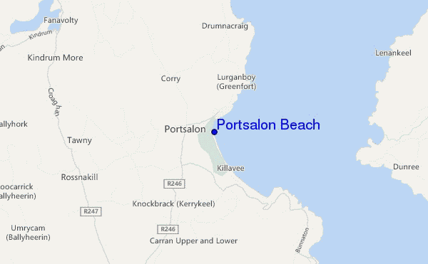 Portsalon Beach location map