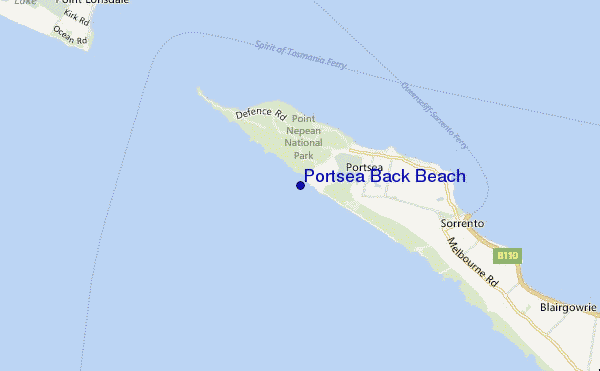 Portsea Back Beach location map