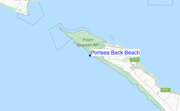 Portsea Back Beach location map