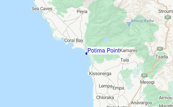 Potima Point location map