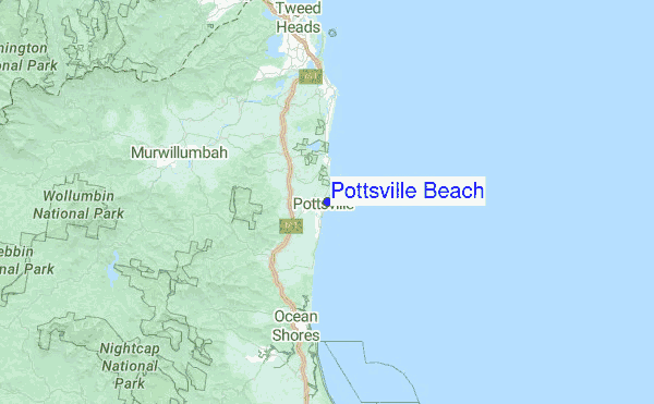 Map Of Pottsville Nsw Pottsville Beach Surf Forecast And Surf Reports (Nsw - North Coast,  Australia)