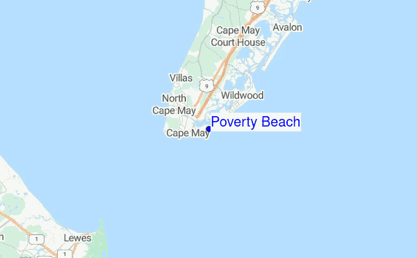 Poverty Beach Surf Forecast And Reports New Jersey Usa Poverty Beach Regional Map Local