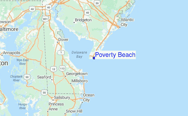 Poverty Beach Surf Forecast And Reports New Jersey Usa Poverty Beach Regional Map