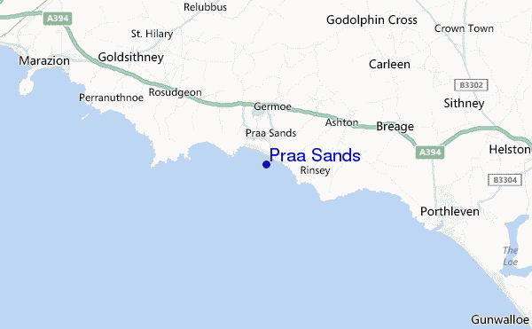 Praa Sands location map