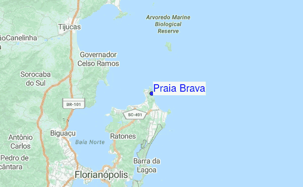 Praia Brava Location Map