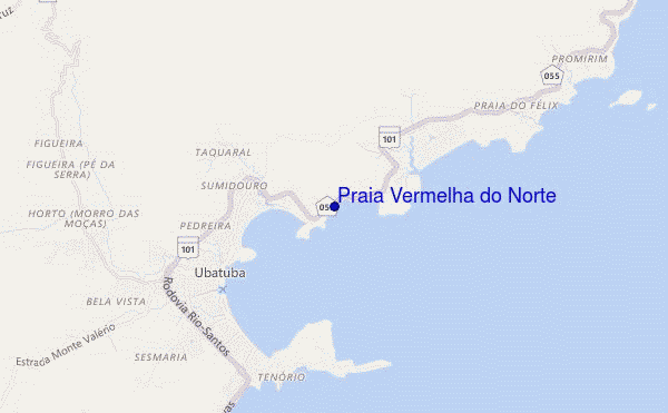 Praia Vermelha do Norte location map