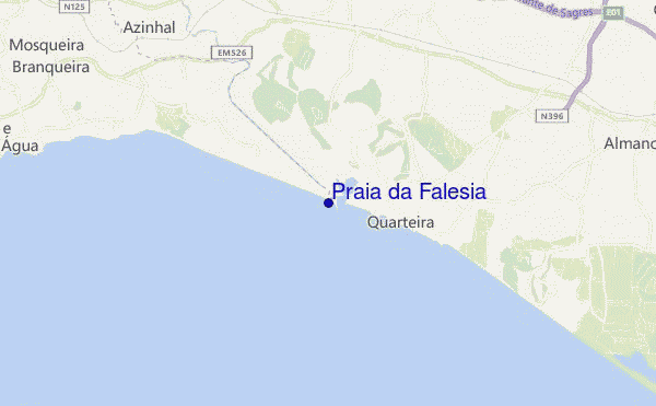 Praia da Falésia location map