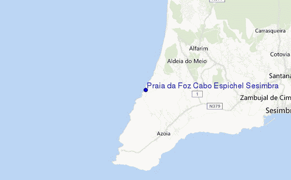Praia da Foz Cabo Espichel Sesimbra location map