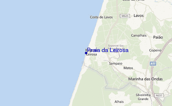 Praia da Leirosa location map