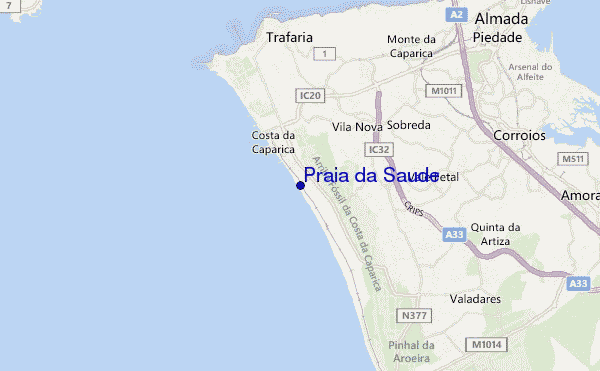 Praia da Saude location map