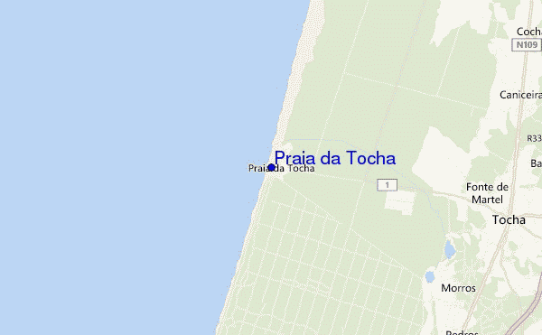 Praia da Tocha location map