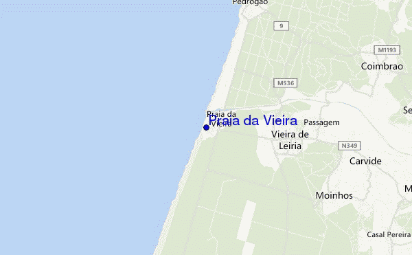 Praia da Vieira location map