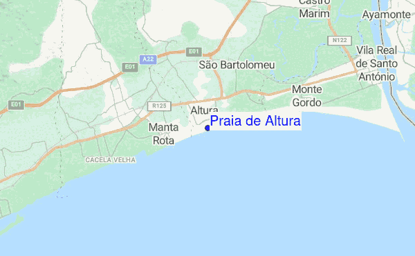 Praia de Altura location map