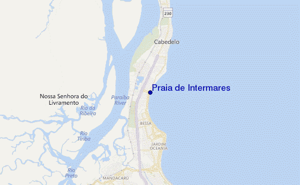 Praia de Intermares location map