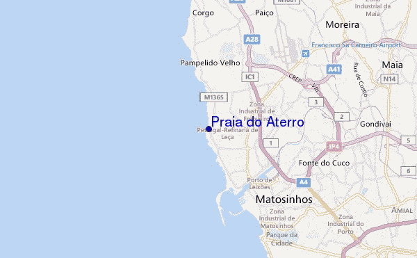 Praia do Aterro location map