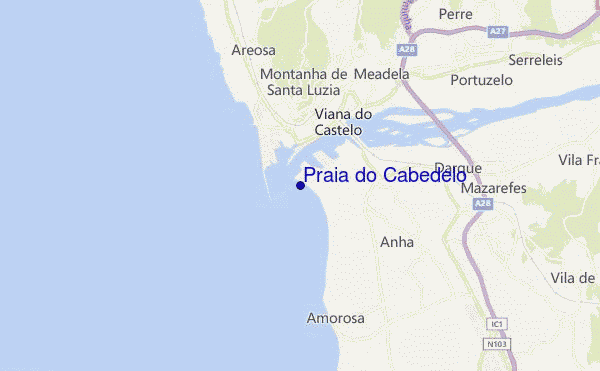 Praia do Cabedelo location map