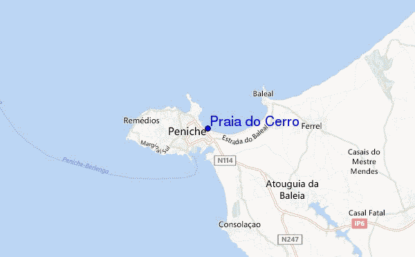 Praia do Cerro location map