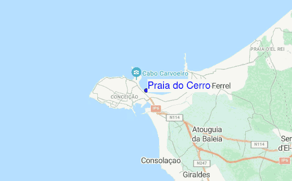 Praia do Cerro location map