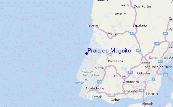 Praia do Magoito Location Map