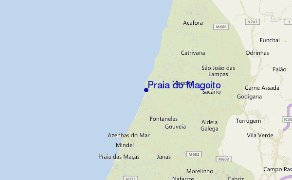 Praia do Magoito location map