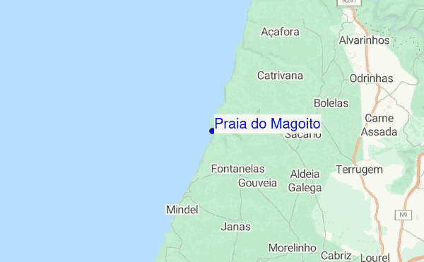 Praia do Magoito location map