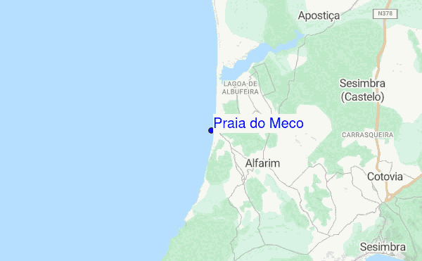 Praia do Meco location map