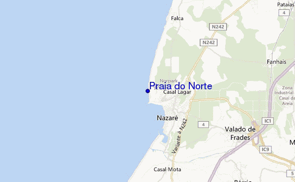 Praia do Norte location map