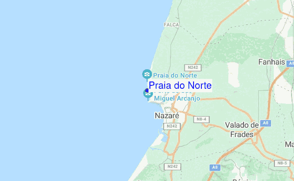 Praia do Norte location map