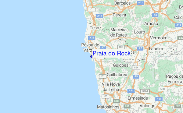 Praia do Rock Location Map