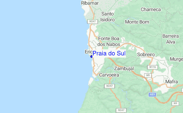 Praia do Sul location map