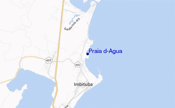 Praia d'Agua location map