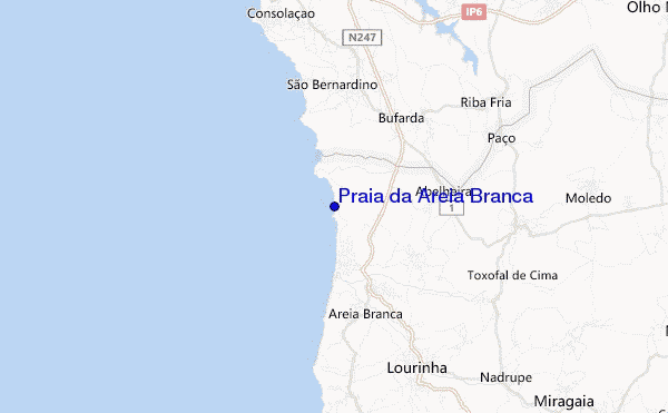 Praia da Areia Branca location map