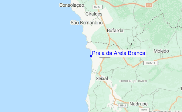 Praia da Areia Branca location map