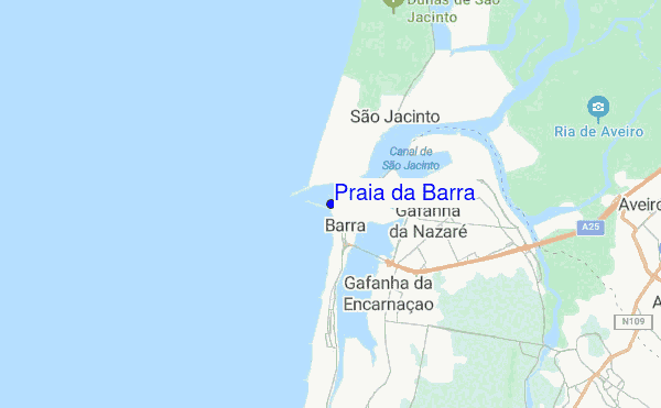 Praia da Barra location map