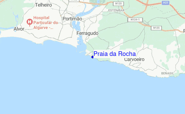 Praia da Rocha location map