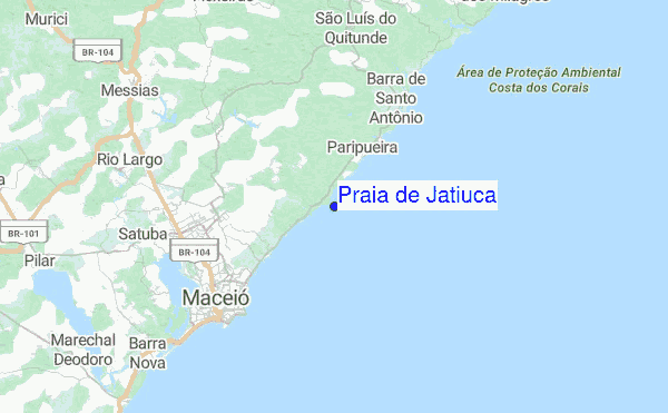 Praia de Jatiuca Location Map