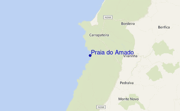Praia do Amado location map