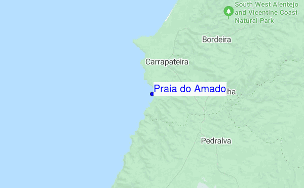 Praia do Amado location map