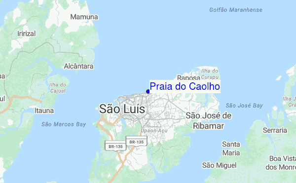 Praia do Caolho Location Map