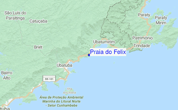 Praia do Felix Location Map