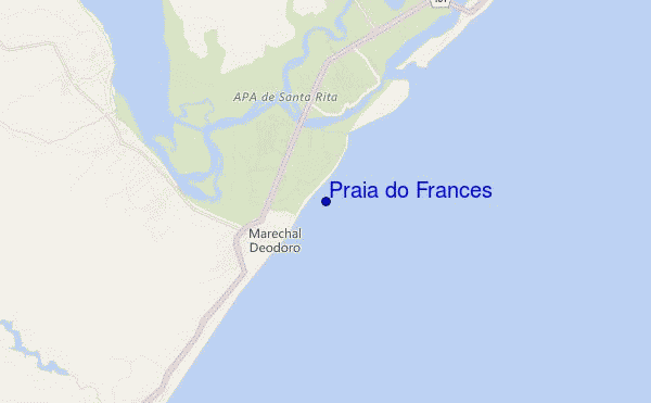 Praia do Frances location map