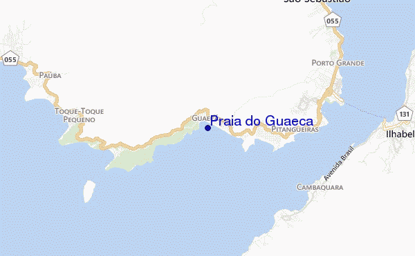 Praia do Guaeca location map